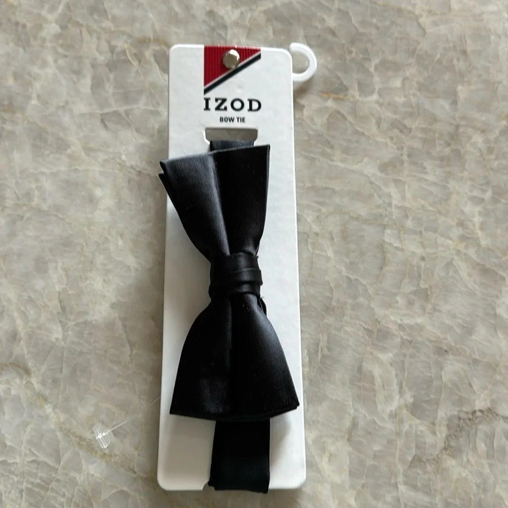 New Boys Bow Tie Izod Black‎ Howe Solid One Size